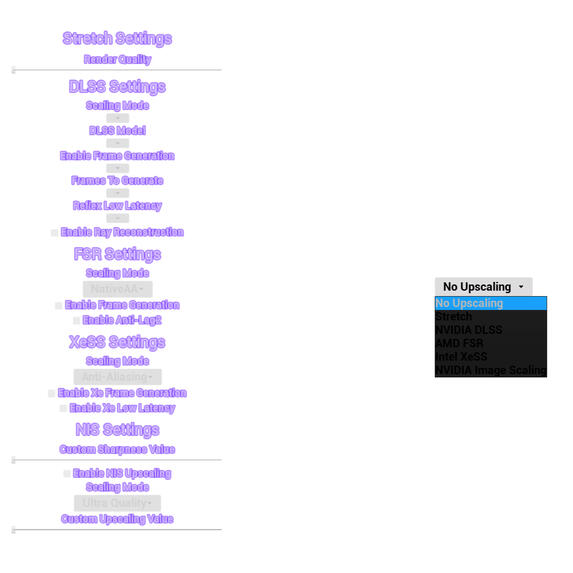 Upscaling Menu - UE5.6 - UE5.7 - Blueprints - C++ - Solo Developer preview