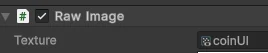 Raw Image using the coinUI texture