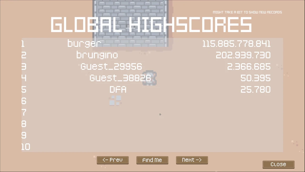 Global leaderboard